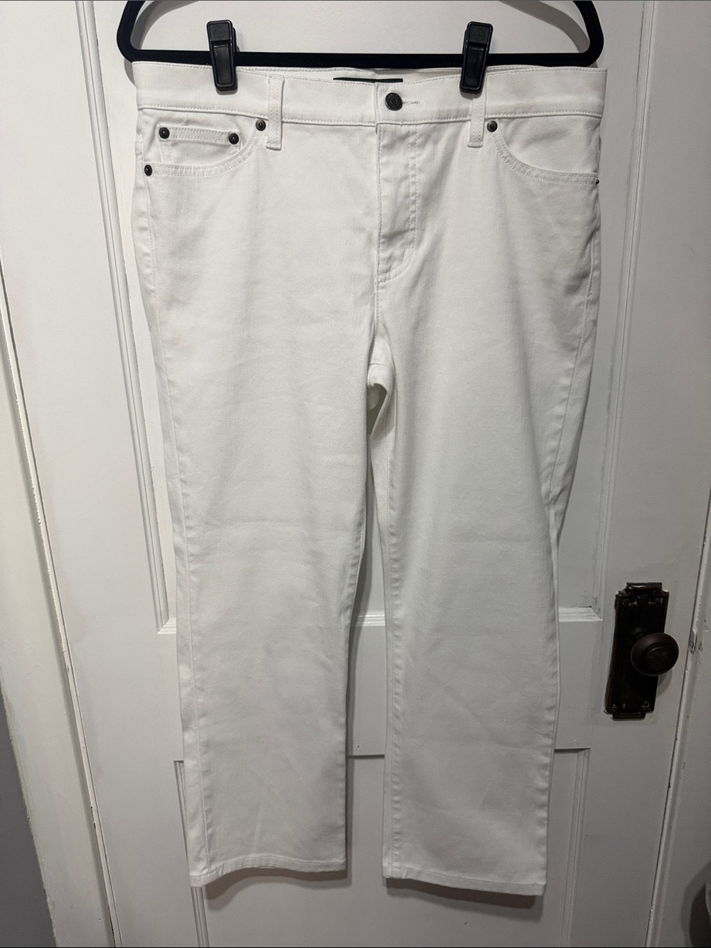 Ralph Lauren White Straight-Leg Jeans